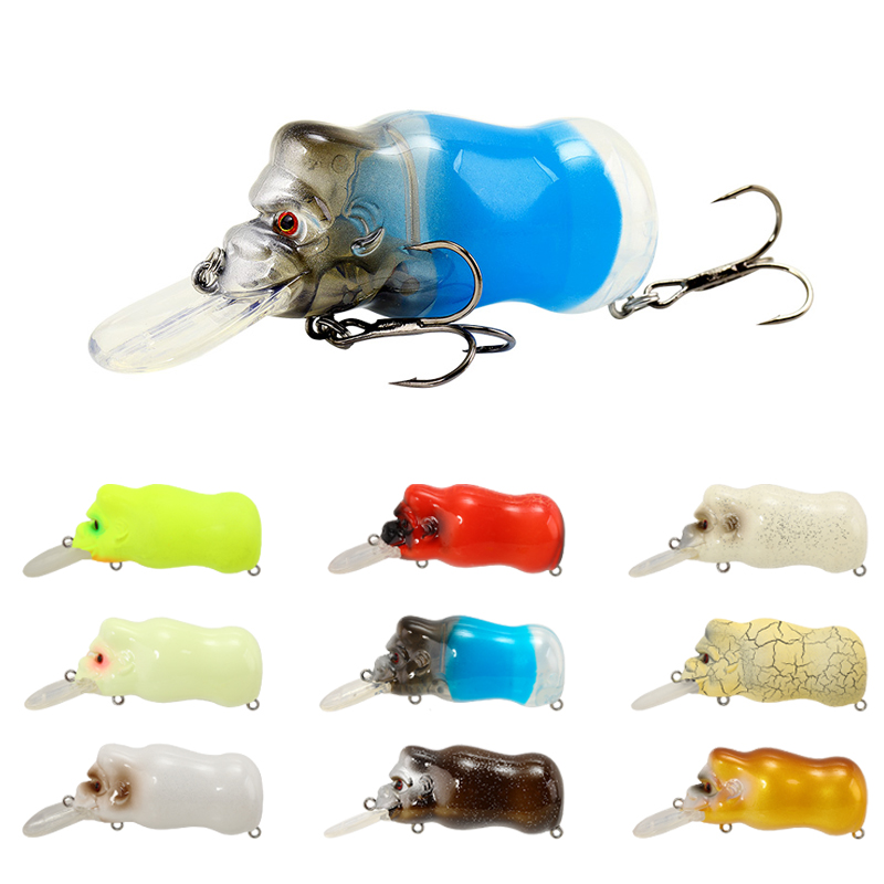 Fishing Lure Crankbait - 64mm 16G フローティングオランウータンルアー サーフェスロック 3D GONG
