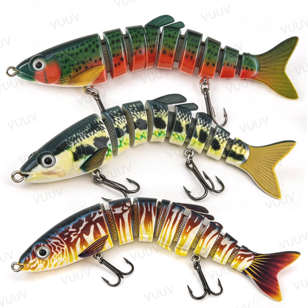Fishing Lure Swimbait - 100個入りバス釣り用ルアー、トップウォーターフィッシングルアー、15.5g、多関節スイムベイト、リアルなスロージンキング、淡水用