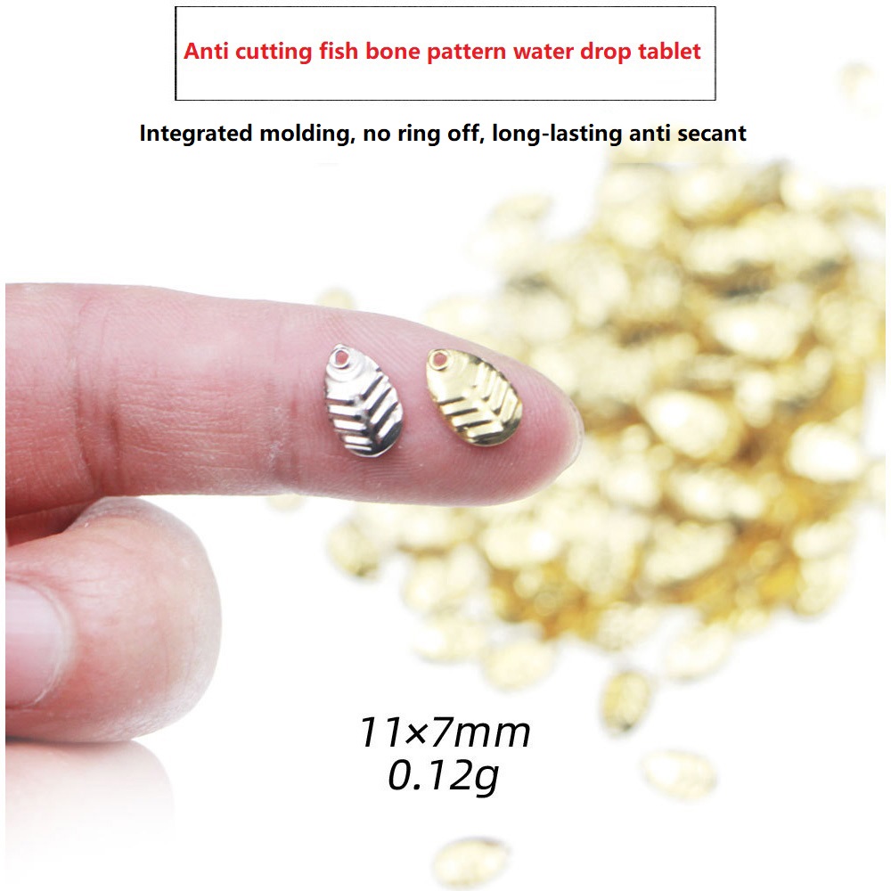 Fishing Lure Spinner - 50 ピース/ロット DIY 釣りスピナースパンコールリング餌ルアー Makou 水滴タブレット抗正割ライン金属ノイズスプーンアクセサリー