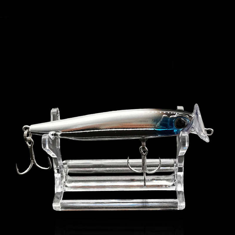 Fishing Lure Making Kit - 1 Pc 釣りルアーディスプレイスタンドプラスチック装飾餌表示スタンド棚サポートラック釣り店用耐久性のあるルアーホルダー