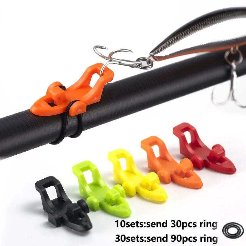 Fishing Lure Jig - 10 個釣り竿ポールフックキーパールアーベイトホルダールアーアクセサリージグフック安全保持ホルダー釣りツール 260508