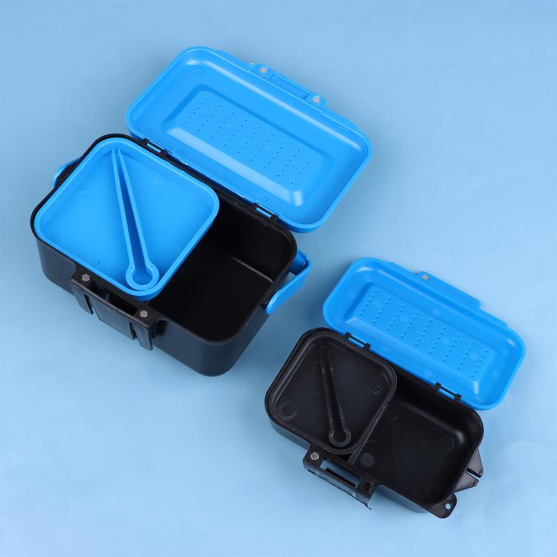 Fishing Lure Box - ポータブル釣り用ルアーボックスケース、活餌、フック、ミミズ用キャリングケース、ウエストフィッシングタックルボックス、アウトドアフィッシング用ルアーボックス