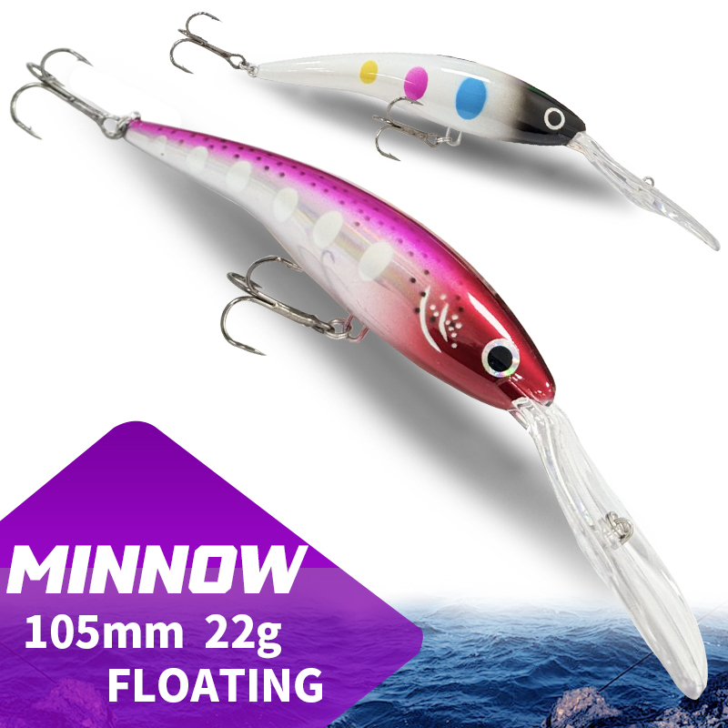 Fishing Lure Jerkbait - 105Fフローティングミノー 105MM 22G ロングリップミノー フィッシングルアー ウォブラー