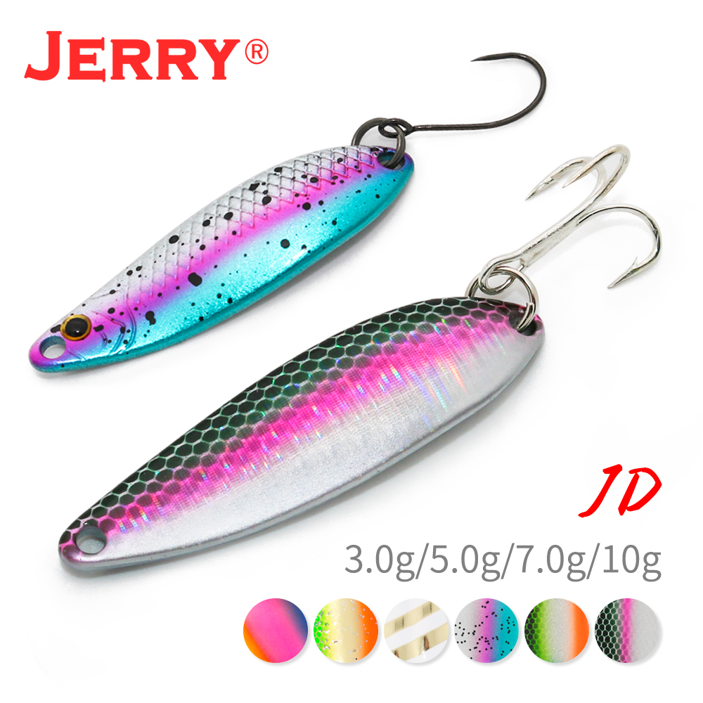 Fishing Lure Spoon - Jerry jd人工スプーンルアー7グラム10グラム鋳造金属ジギング餌釣具鮭ザンダーペスカ