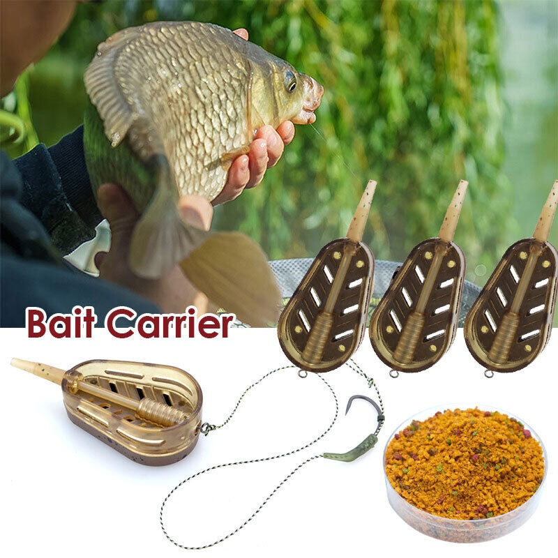 Fishing Lure Kit - 5 個埋め込みフィーダー釣りインライン鯉釣りフィーダー合金シンカー釣りルアーホルダー金型キット釣具ツール