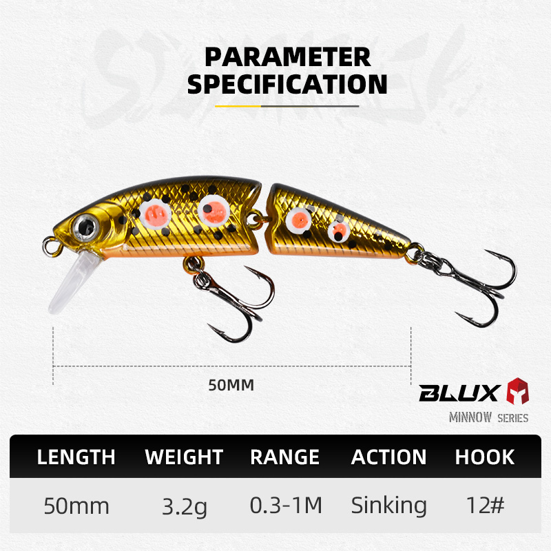 BLUX DR.ミノー ジョイント 50S スイムベイト 5 - Fishing Lure Spoon のレビューと価格
