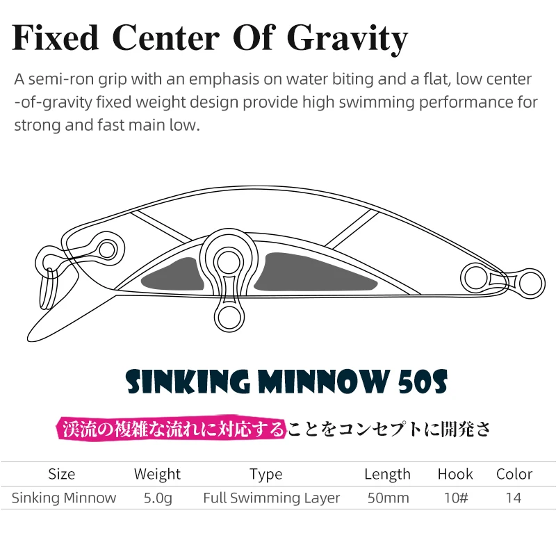 TSURINOYA シンキングミノー ミニハードルアー DW - Fishing Lure Crankbait のレビューと価格