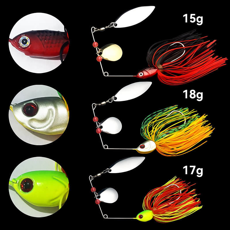 バズーカ 15 グラム 18 グラムスピナーベイト釣りルアー - Fishing Lure Buzzbait のレビューと価格