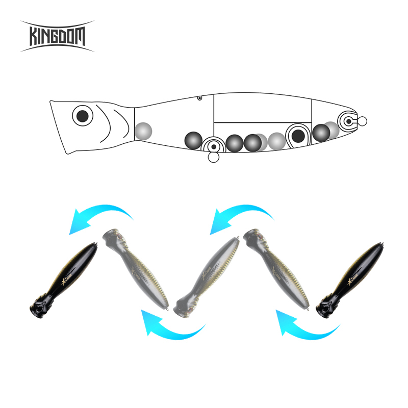 キングダムフローティングポッパー釣りルアー 80 ミリメート - Fishing Lure Popper のレビューと価格