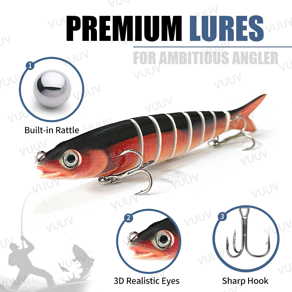 10 個の釣り用ルアー バストラウト用 マルチジョイントスイ - Fishing Lure Swimbait のレビューと価格