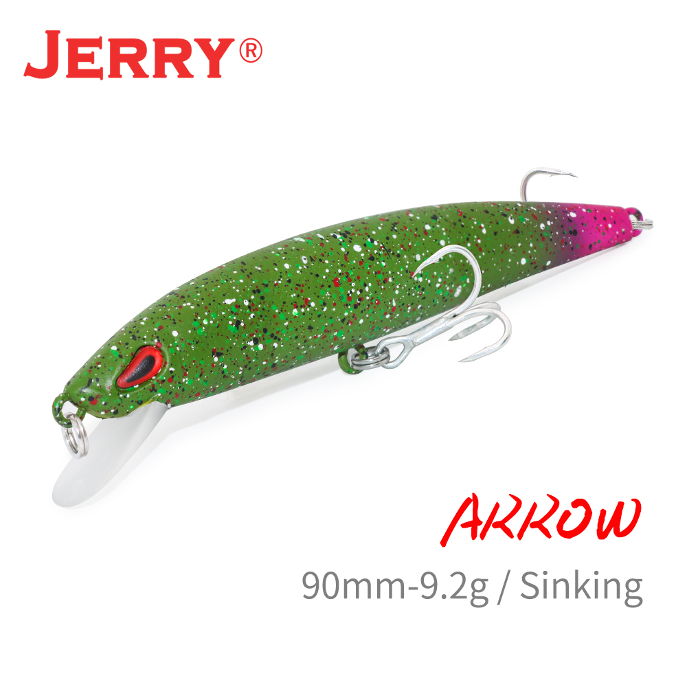 Jerry 矢印シンク鋳造ロットトローリングミノー餌90ミリ - Fishing Lure Jerkbait のレビューと価格