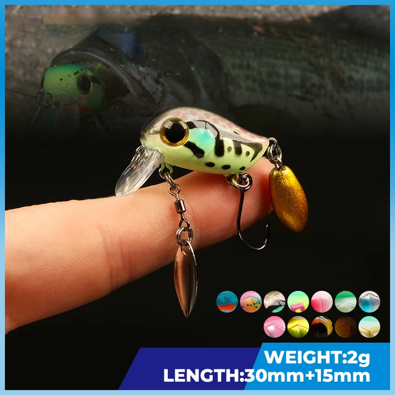 フローティングマイクロクランクベイト 30mm2g 人工表面 - Fishing Lure Crankbait のレビューと価格