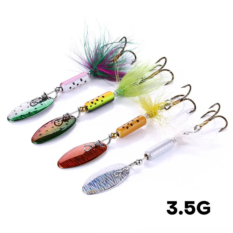 金属 VIB ルアー 1 個 3.5 グラムフェザースパンコ - Fishing Lure Spoon のレビューと価格
