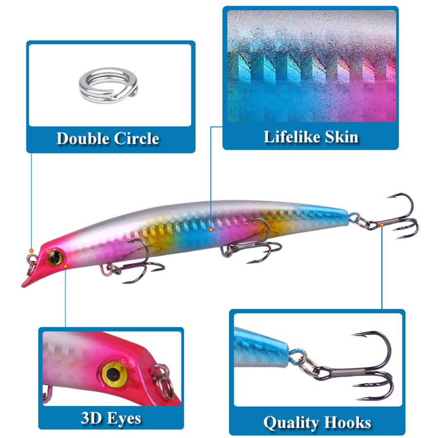 6 個クランクベイト釣りルアー海トップウォーターポッパー表面 - Fishing Lure Popper のレビューと価格