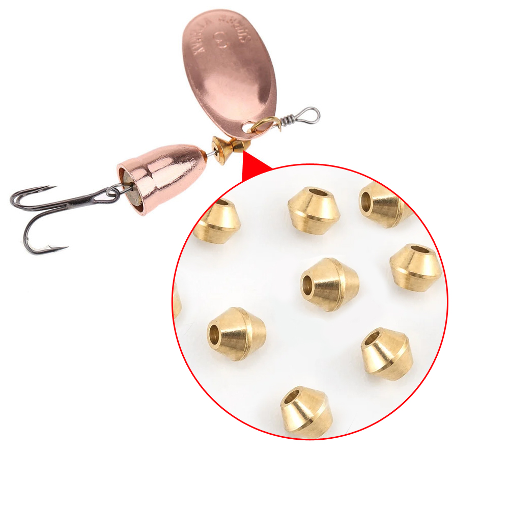 40個 DIY ルアー 真鍮製フィッシングビーズ インライン - Fishing Lure Spinner のレビューと価格