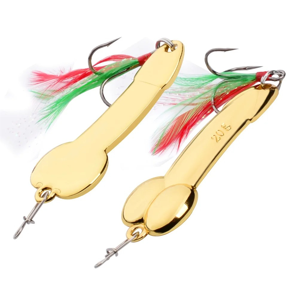 金属スプーンペニス形状釣りルアー 5 グラム 10 グラム  - Fishing Lure Spoon のレビューと価格