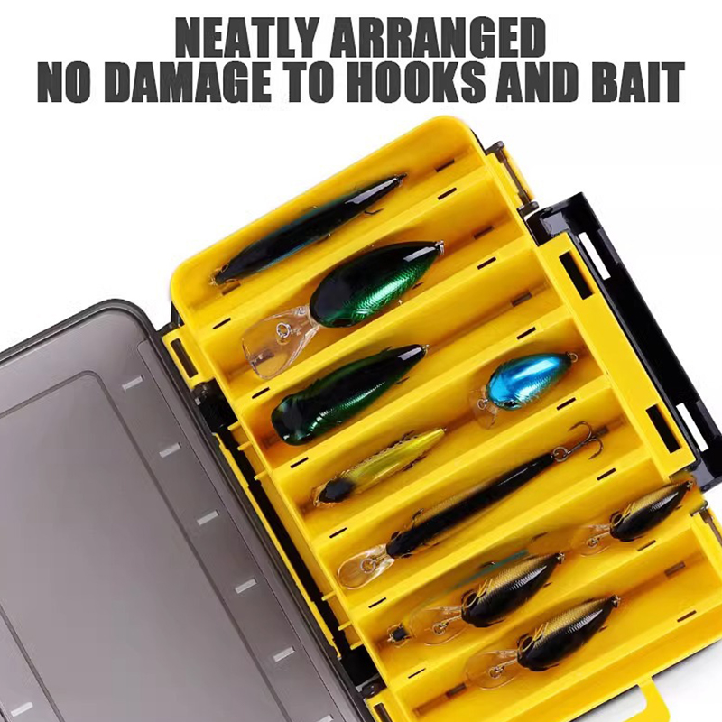 ❤️   両面釣り用ルアーボックス、12コンパートメント釣り - Fishing Lure Box のレビューと価格