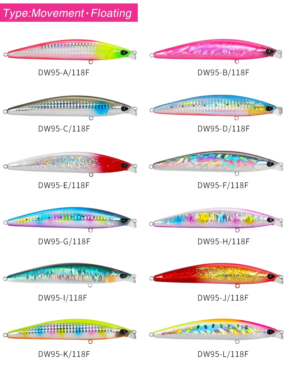 Tsurinoya-浅い範囲のフローティングミノー、ロングキ - Fishing Lure Jerkbait のレビューと価格