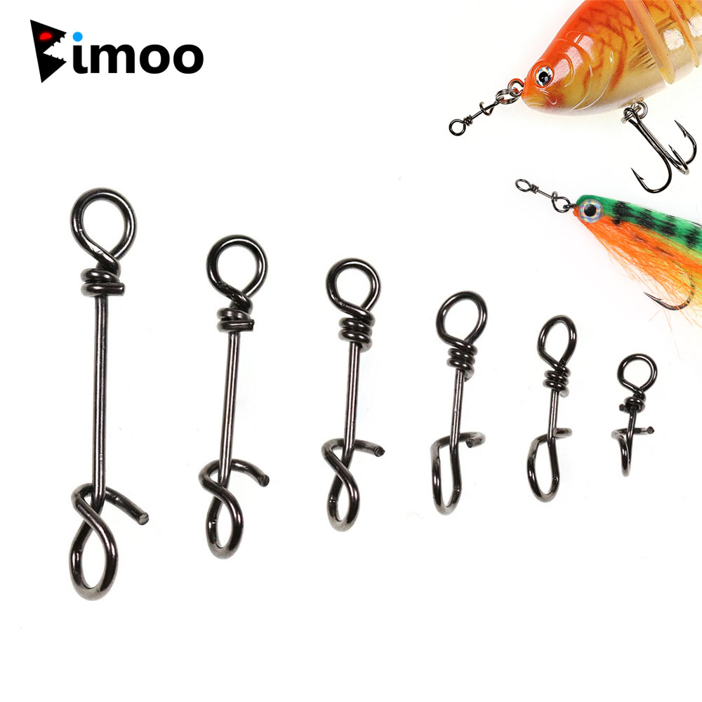 Bimoo 50 個ステンレス鋼クイックロックスナップスプリ - Fishing Lure Accessories のレビューと価格