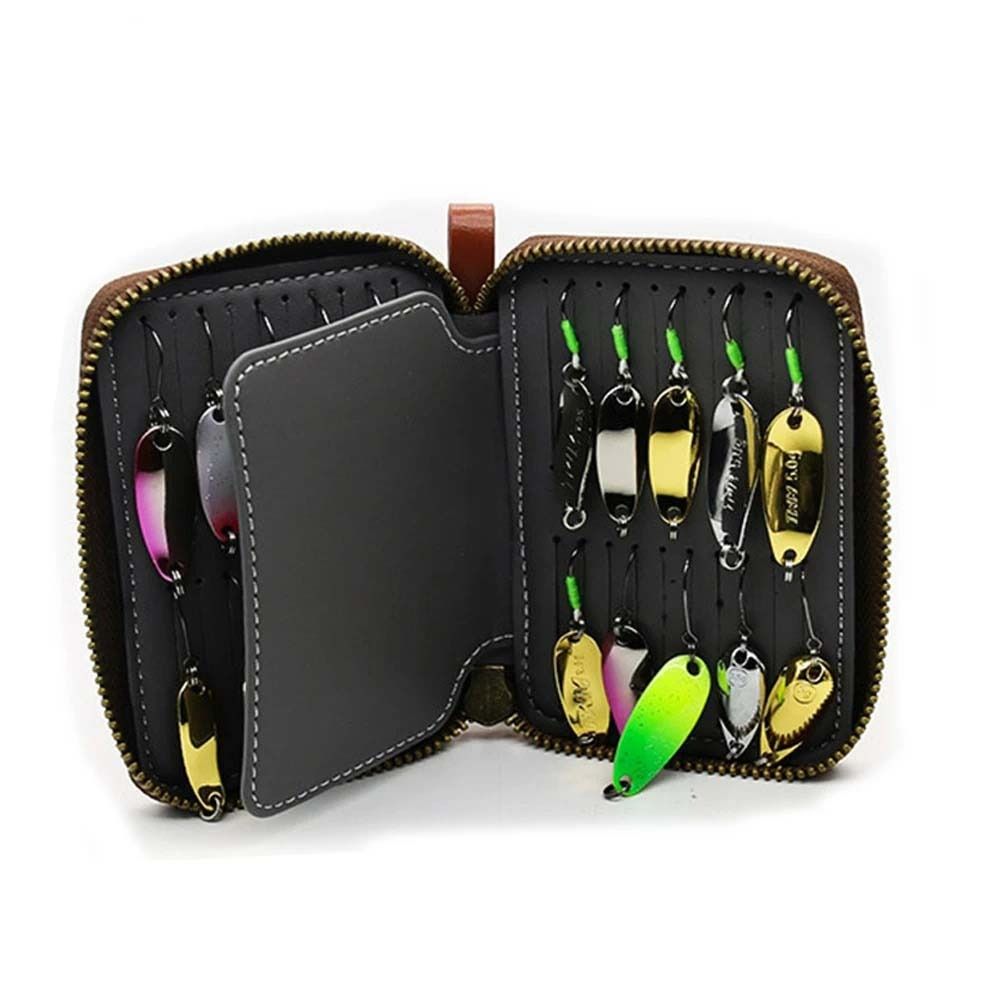 PU レザールアーウォレットバッグキャリングケースルアー収納 - Fishing Lure Spinner のレビューと価格