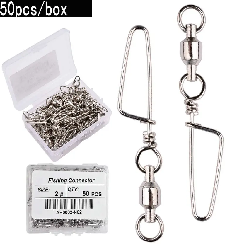50個 フィッシングボールベアリングスイベル コーストロック - Fishing Lure Box のレビューと価格