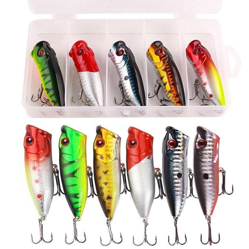 6個6色（OPP袋）/5個5色（箱入り）6.5cm/10gル - Fishing Lure Popper のレビューと価格