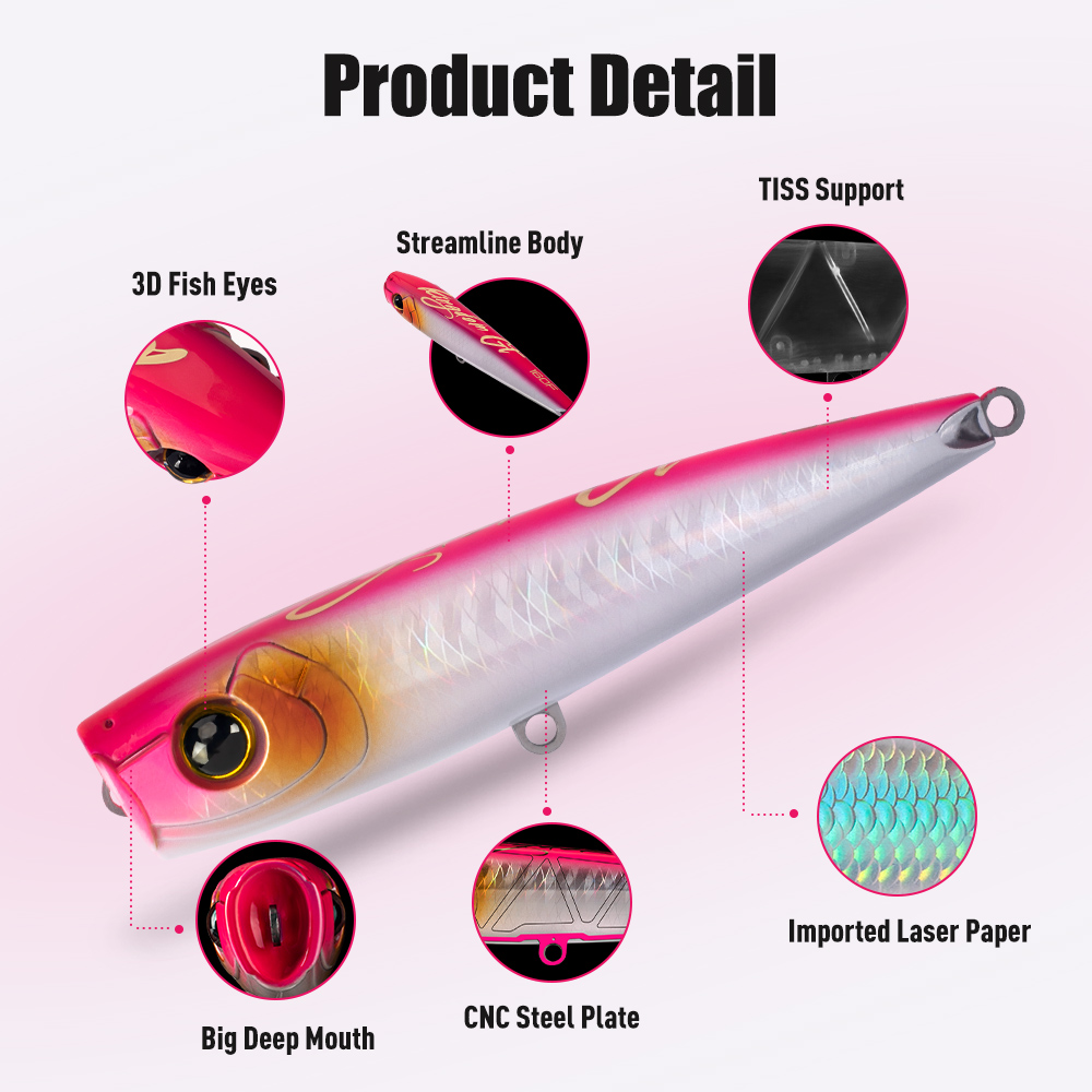 YOOFISH GT 釣りルアートップウォーターポッパー 5 - Fishing Lure Buzzbait のレビューと価格
