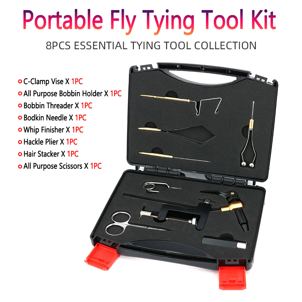 8個/セット 硬化鋼製Cクランプバイス フライタイイングツー - Fishing Lure Making Kit のレビューと価格