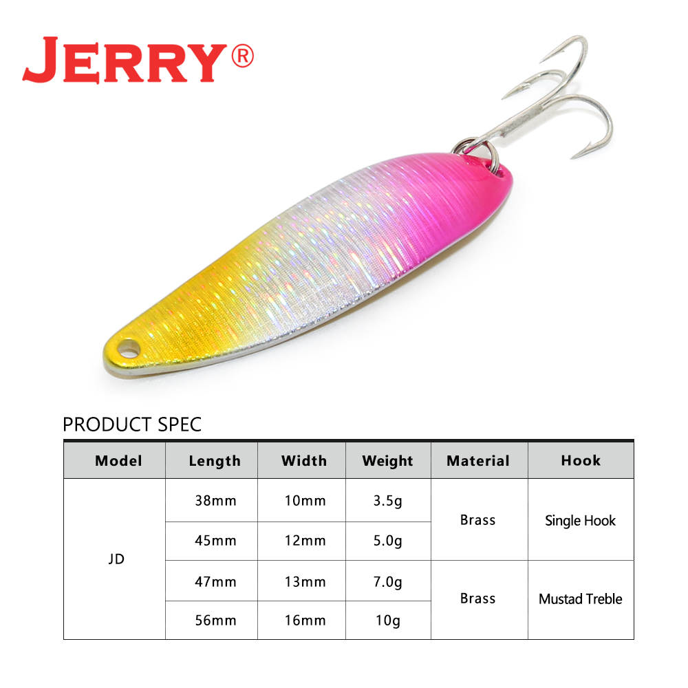 Jerry jd人工スプーンルアー7グラム10グラム鋳造金属 - Fishing Lure Spoon のレビューと価格
