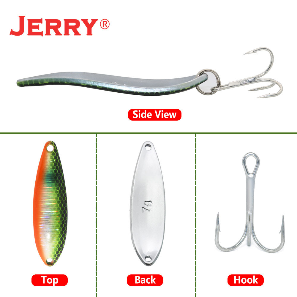 Jerry jd人工スプーンルアー7グラム10グラム鋳造金属 - Fishing Lure Spoon のレビューと価格