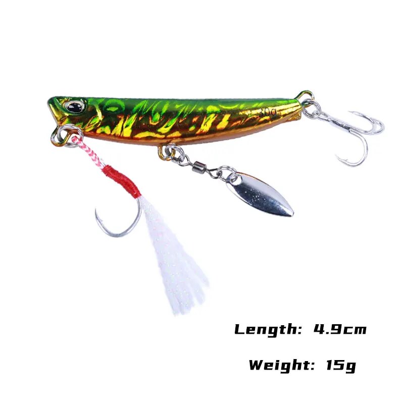 金属ジグスプーン釣りルアー4個15g 4.9cmショアキャス - Fishing Lure Buzzbait のレビューと価格